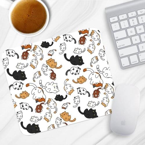 Lovely kawaii Cute Little Cat Rubber Mouse Pad Desk Mat Pads Non-slip Waterproof Office Home Decor Cup Mat Antislip Girls Boys