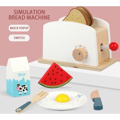 Kitchen Pretend Game Toy Simulation Bread Machine Coffee Machine Play House Kitchen ToyBaby Early Education Educational Toy Game