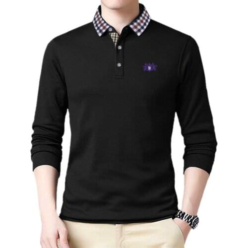 SHABIQI 2021 New Brands Mens Long Sleeve POLO Shirts Long Sleeve Camisas Polo Stand Collar Male Polo Shirt Plus Size M-9XL 10XL