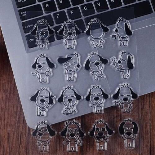 2018 Transparent Clear Stamps Dog for Scrapbooking DIY Silicone Seal Photo Album Decor Embossing Folder Template Sheets