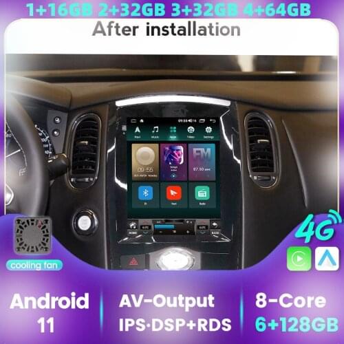 Android 11 system 9.7" verticial screen car navigation system for Infiniti QX50 EX25 EX35 2009-2019 entertainment dvd player BT