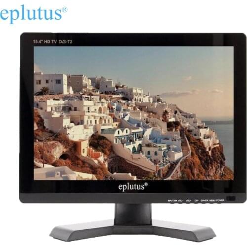 Compact TV for car DVB-T2 Digital tuner Analog tv for home on wall Full HD Eplutus EP 158T 15.4 inch monitor for Russia car