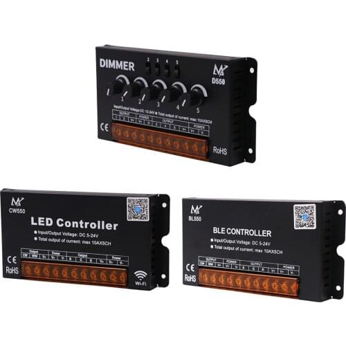 Signal Amplifier Wifi High Speed 50A Dimmer Data Signal Repeater for 5V 12V 24V 5050 RGB+CCT RGB RGBW RGBWW LED Strip Light