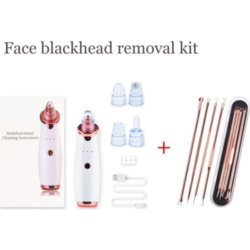 Blackhead Vacuum Cleaner Pore Ance Black Dots Extractor Facial Cleansing Pimple RemoverNose Acne Remover Machine with Needles
