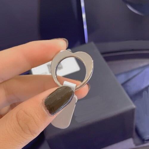 UMGODLY High Quality Fahsion Ring Silver Color Lucky Heart Shaped Geometric Ring No Zircon Stones Women Brand Jewelry