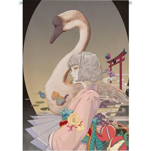 Japanese Style Decorative Door Curtain Fabric Cloth HomeMarket Partition Bathroom Sushi Kitchen Restaurant Screens With Rod