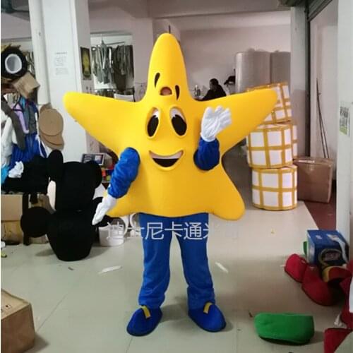 Yellow Star cartoon Mascot Costume Suits Cosplay Party Game Outfits Clothing Advertising Carnival Halloween Christmas Easter New