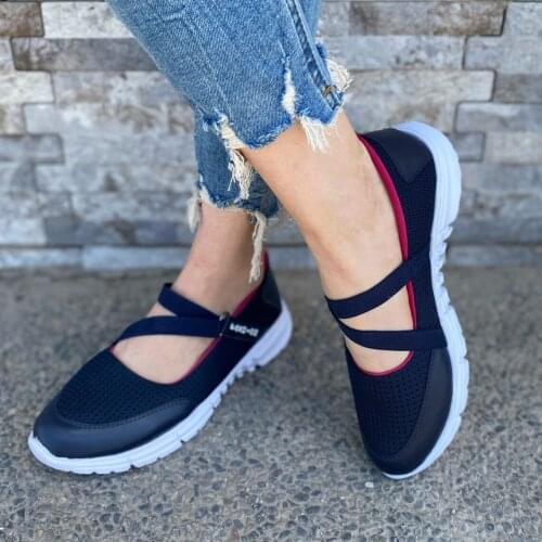 Tonar Maty Navy Blue Skin Pink Detailed Ballerina Women Shoes Spring Summer New Season Casual Cool Casual Style Elegant Summer