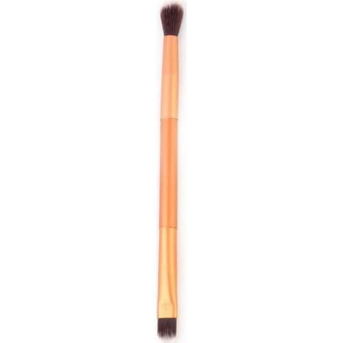 Gold Super Soft Synthetic Hair Metal Handle Doubled Ended Eyeshadow Eye Shadow Makeup Cosmetic Brush Tool