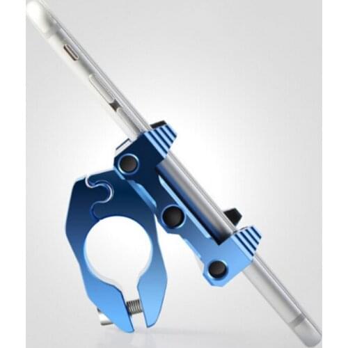 1 pcs Bicycle Cellphone Mount Bracket Shockproof Adjustable Aluminum Alloy Motorcycle Mountain Bike Mobile Phone Holder