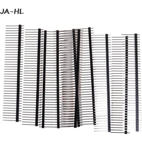 10PCS NEW 2.54mm Pin Header Connector 1x40P 19mm/21mm Single Row Male Breakable Same Length Golden Pin Rosh Wholesale