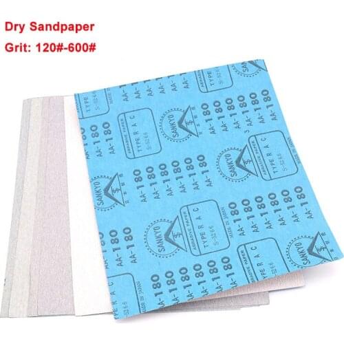 230*280mm Square Dry Sandpaper For Woodworking Polishing Grinding Abrasive Tools Grit 120 180 240 320 400 600