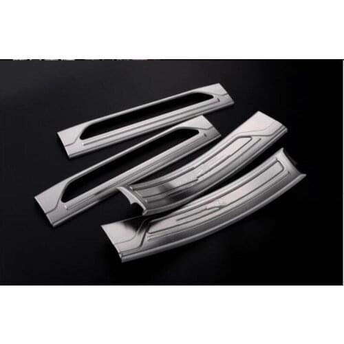 For Jaguar XE 2015 2016 2017 Car-Styling 304 Stainless Steel Silver Inner Door Sill Scuff Plate Cover Trim 4pcs