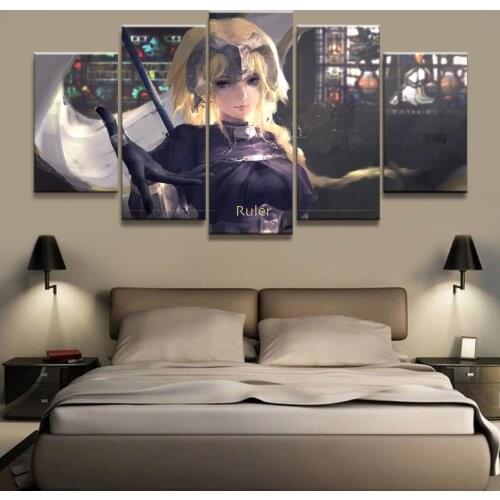 5 Panel Fate Ruler Animation Canvas Printed Painting For Living Room Wall Art Home Decor HD Picture Artworks Modern Poster