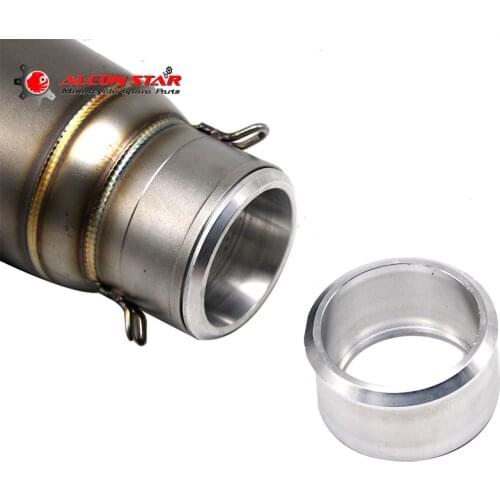 Alconstar- Universal Motorcycle Echappement Exhaust Moto 60MM Exhaust Pipe Adapters Connector 38-51MM Adapter 61-51MM Connector