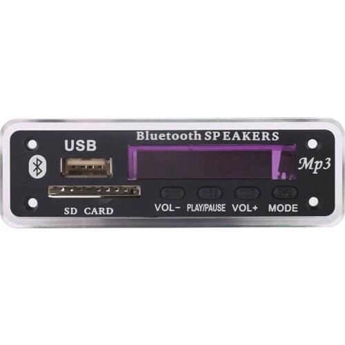 Dc 5V/12V Bluetooth 5.0 Audio Decoder Board Audio Module Usb Aux Sd Fm Radio Lossless Mp3/Wma/Wav/Flac/Ape Decoder Board Module