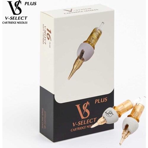 EZ V-Select Tattoo Cartridge Needles Plus Round Liner Foam Covers for Cartridge Rotary Tattoo Machine Tattoo Grips 16 pcs/Box