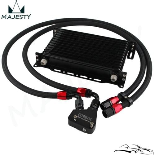 13 Row Engine Oil Cooler Kit+Sandwich Plate adapter Fit For LS1 LS2 LS3+Bracket Kit