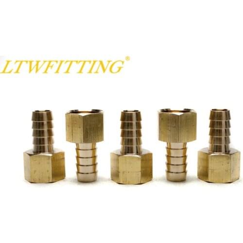 LTWFITTING Brass Fitting Coupler 1/2" Hose Barb x 1/2" Female NPT Fuel Boat