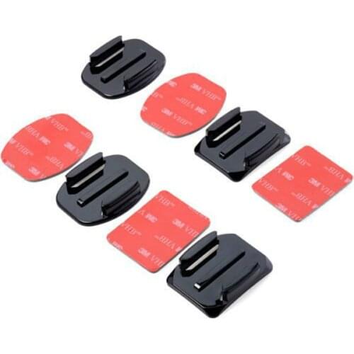 4pcs Flat Curved Base Mount and Adhesive Stickers for GoPro Hero 6 5 4 Yi Lite 4K 4K+ SJCAM Mount for Go pro Accessory Set