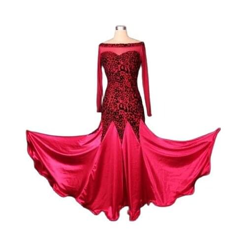2017 New Arrival Ballroom Dance Dress Black/White/Rose/Red/Blue Lady Dress Ballroom Standard Dance Women Viennese Waltz Dress