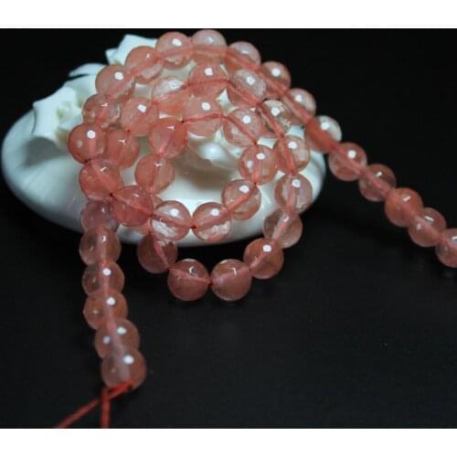 Wholesale Faceted Watermelon Red Glass Crystal Synthetic Stone Beads Jewelry Making DIY Bracelet 4/ 6/8/10/12 mm Strand 15.5