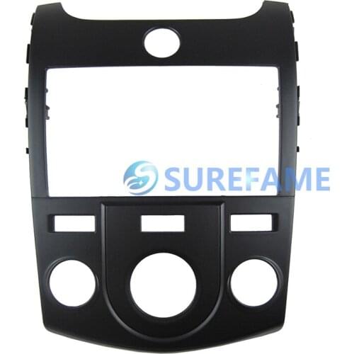 Original Size Car Radio DVD Cover for KIA Forte Cerato AC Manual Installation Fascia Panel Audio Dash Interior Trim Kit Fascia