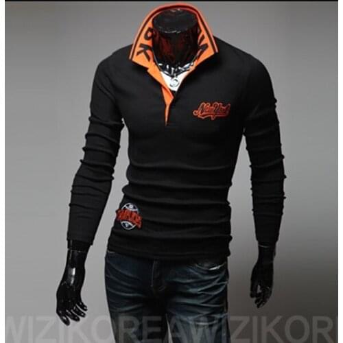 2017 explosive long-sleeved Polo logo embroidery long-sleeved POLO