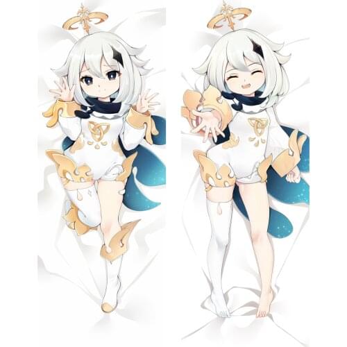 Hot Game Genshin Impact Paimon Dakimakura FullBody Long Pillow Case Cover Body Hugging 3D Printed Pillowcase