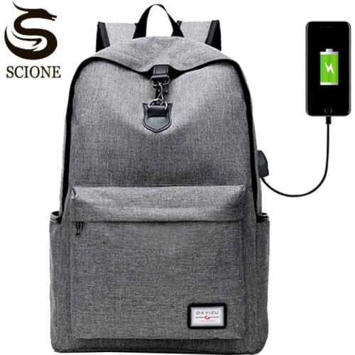 Hot USB Unisex Design Backpack Book Bags for School Backpack Casual Rucksack Daypack Oxford Canvas Laptop Fashion Man Backpacks