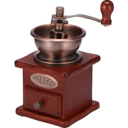 ABEDOE Hand Coffee Grinder Wooden Household Mini Manual Coffee Mill Mini Wooden Coffee Bean Spice Vintage Style Hand Grinder