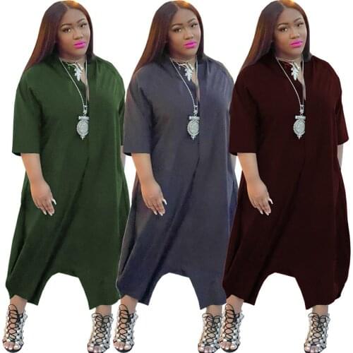 Sexy fashion womens clothing solid color personalized button jumpsuit