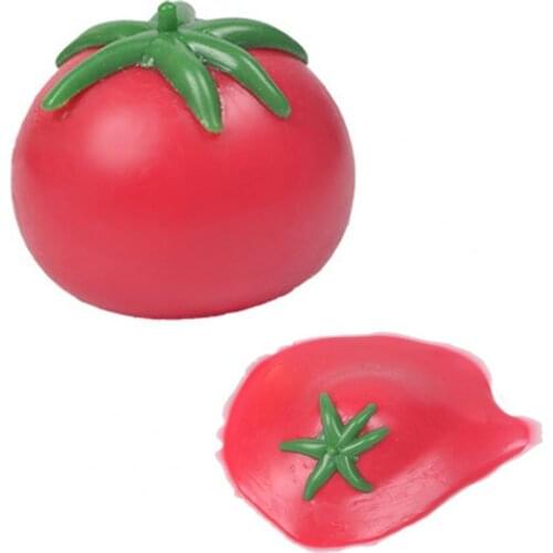 Squeeze Toy Cute Stress Relief TPR Tomato Shape Decompression Toy for Kids Toy Children Christmas Party Funny Gift Stress Relief