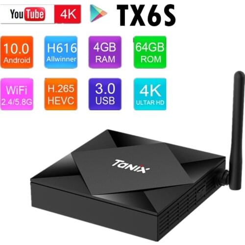 Tanix TX6S TV BOX Android 10 Smart tv box 4GB RAM 32GB 64GB ROM TVBox Allwinner H616 Quad Core Box H.265 4K Media player 2GB 8GB