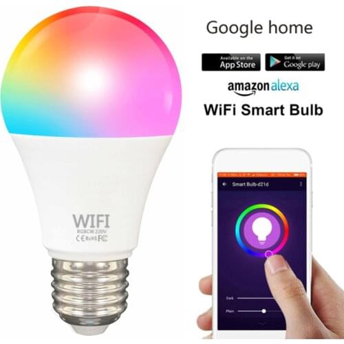 Smart Home 9W RGBCW Smart Light Bulb Smart Wifi Bulb Dimming E27/B22 LED Light Bulb Voice Control Work With Alexa Google Home