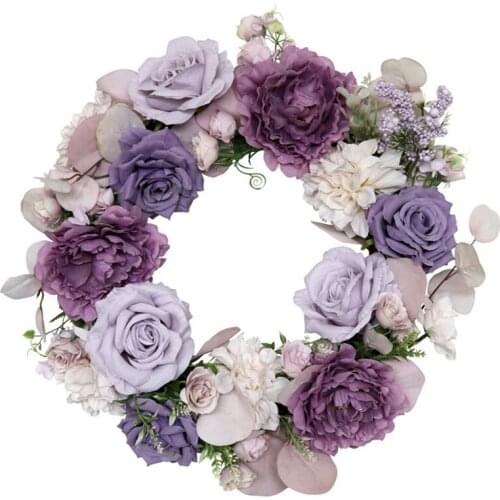 Artificial Rose Peony Wreath Spring Summer Wreath for Front Door Wedding Wall Birthday Party Farmhouse Garden Home Decor