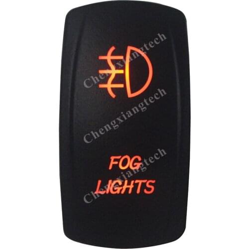 Marine Grade Waterproof IP66 FOG LIGHTS Rocker Switch AMBER Led lamp 5 Pin ON/OFF SPST DC12V 24V
