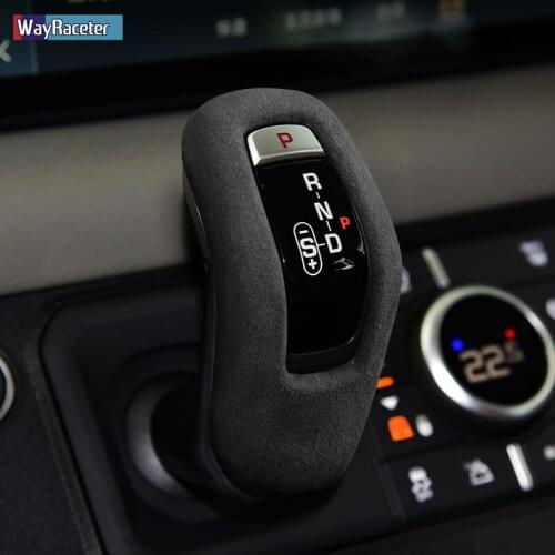 Ultrasuede Suede Wrapping Gear Shift Knob ABS Trim Cover Sticker Decoration For Land Rover Defender L663 90 110 2020 2021 2022