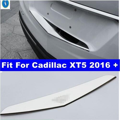 Accessories Exterior Rear Bumper Door Sill Protector Panel Plate Sequins Protection Cover Trim Fit For Cadillac XT5 2016 - 2021