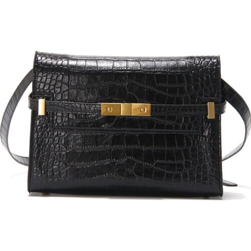Womens Bags 2021 Luxury Designer Crocodile Grain Brand Handbags Soft Leather Shoulder High Quality Crossbody Bag For Ladies