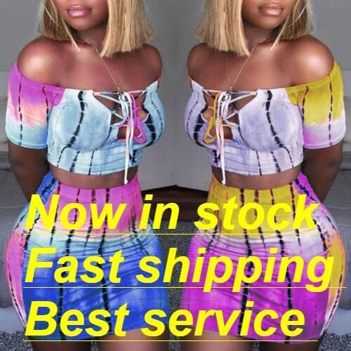 Womens Sexy Floral Off The Shoulder Short Sleeve Bandage Crop Top Mini Skirt Two Piece Sets