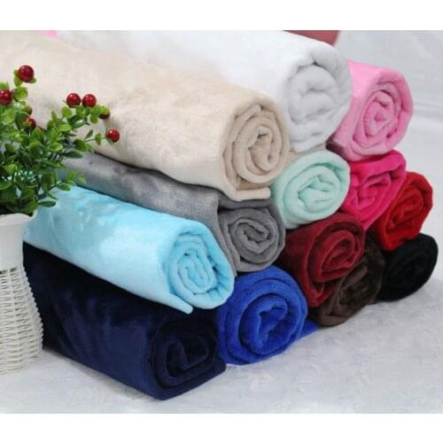 1 Meter Flannel Cloth Fabric For Pajamas Clothing Plush Blanket Coral Textile Telas Por Metros Tissus Quilt Accesoires Tecido