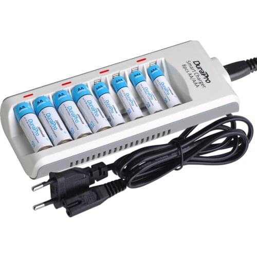 8 Slots Charger + 2800mAH AA Li-ion Battery +1100mAH AAA Replacement baterie for AA AAA NiMH Remote control Speaker Machine