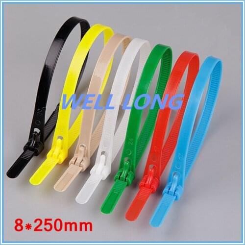 500pcs/lot 8*250mm Red, Color Nylon Cable Ties, Cable Ties,Cable Ties Reusable