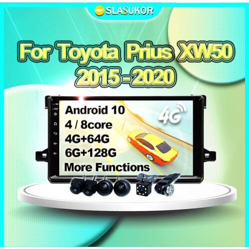6G+128G For Toyota Prius XW50 2015 2016 2017- 2020 Android Auto Multimedia Video Car Radio Navigation GPS Carplay Player DVD