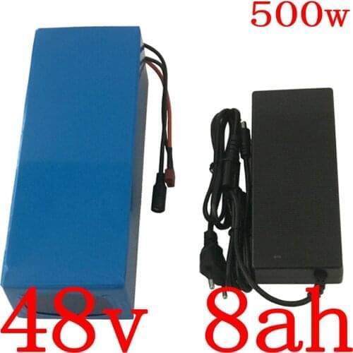 48v battery pack 48V 8AH electric bike battery 48v 8ah lithium battery for 48V250W 350W 500W ebike motor with 15A BMS+2A charger