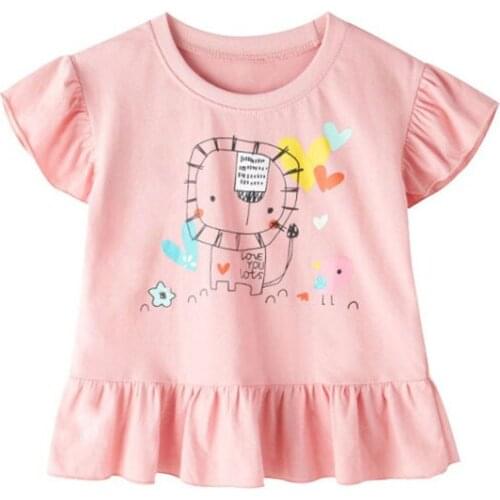 Bambino New Year 2021Tshirt for Girls Cartoon Summer Children Tops 2-7Years Little Kids Clothing Baby Costume Pure Cotton Shirt