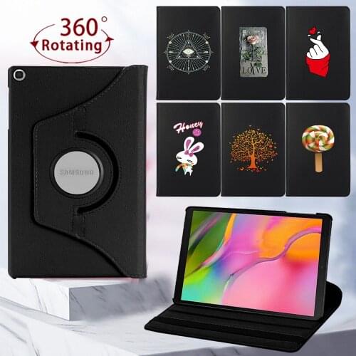 For Samsung Galaxy Tab S6 Lite/Tab A7/Tab A 10.1 T510/T515 360 Degree Rotating Tablet Case Cover + Free Stylus
