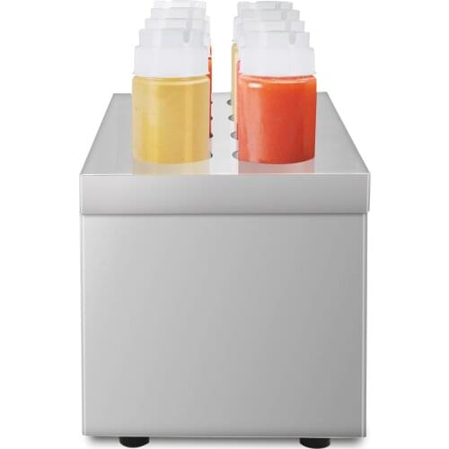 Snack food shop use New cheese salad sauce dressing ice container showcase warmer chocolate sauce warming machine on sale