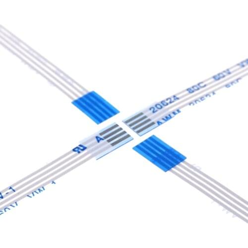 10pcs FPC FFC Flexible Flat Cable 4 PIN 1.0 mm pitch Step Same Sides Length Type A Length 50 60 70 80 100 120 150 200 300 400 mm